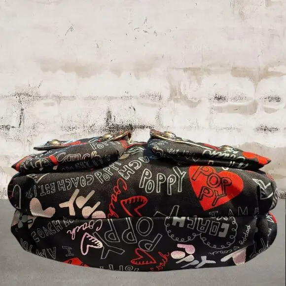 Coach Black and Red Shoulder Bag - Picture 8 of 10